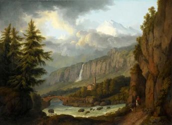 Ansicht von Giornico vom St. Gotthardpass